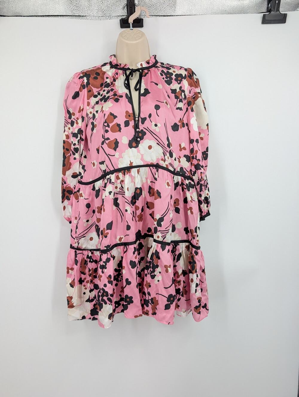 Veronica Beard Hawken Floral Silk Blend Dress 6 Garden Party Romantic Event